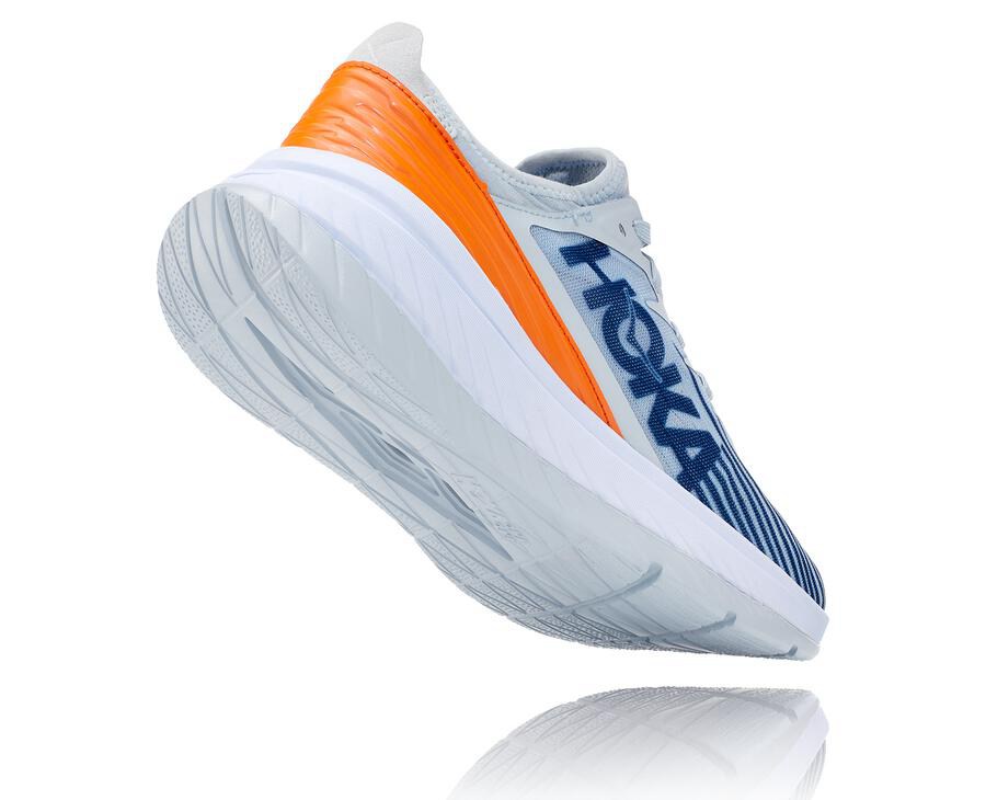 Hoka One One Mens Running Shoes - Carbon X-SPE - White/Blue - DICR09284